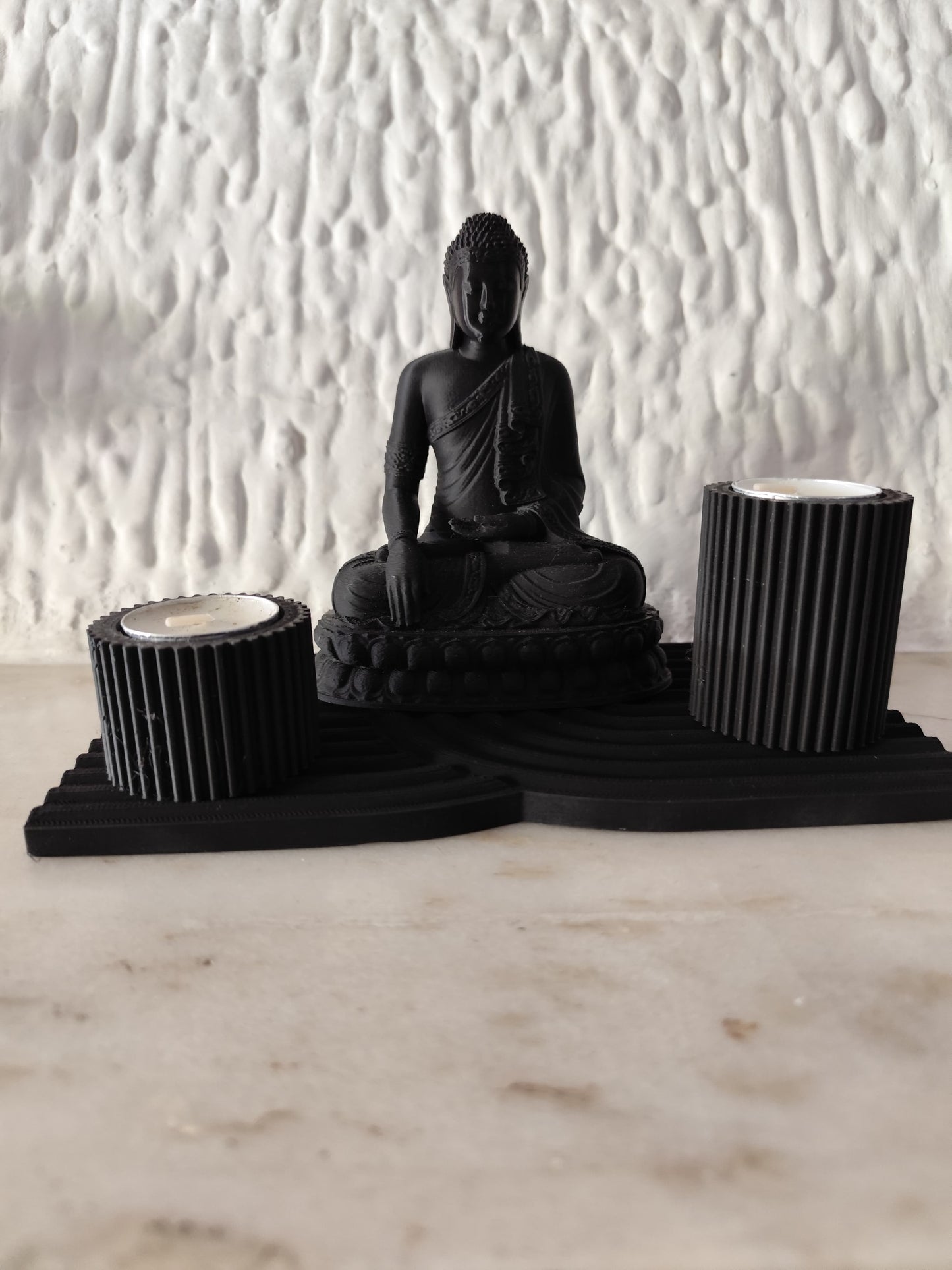 Set de Meditación con Buda y Portavelas - Decoración Personalizable