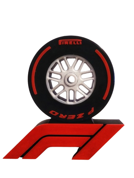 🏎️ Modelo de Neumático Fórmula 1 Pirelli con Base F1 🏁